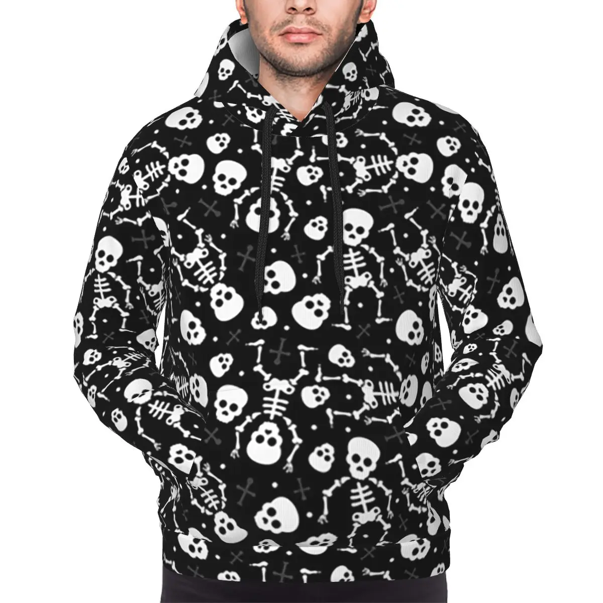 

Готические толстовки с черепом и цветочным принтом розы и шипами, пуловер в стиле Харадзюку, осень-зима, мужские и женские толстовки, топы с длинными рукавами