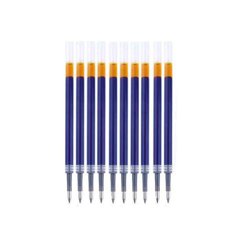 50Pcs/set 11cm Press Type Gel Pen Refill 0.45mm Thick Diameter Red Blue Black Refill 0.5mm Tip Student Writing Stationery K35