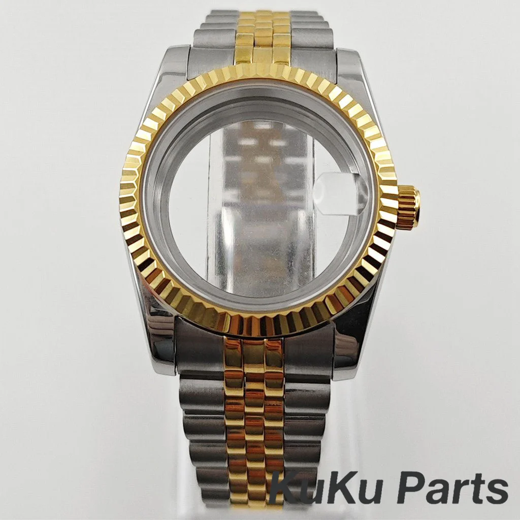 

Серебряный, золотой браслет с раздвижным замком NH35, 36 мм/40 мм, устойчивый корпус для часов с сапфировым стеклом для NH34, NH35, NH36, NH38 ETA2824, механизм