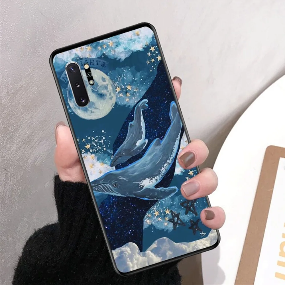 Whale Fish Wave Sea Phone Case For Samsung Note 8 9 10 20 pro plus lite M 10 11 20 30 21 31 51 A 21 22 42 02 03