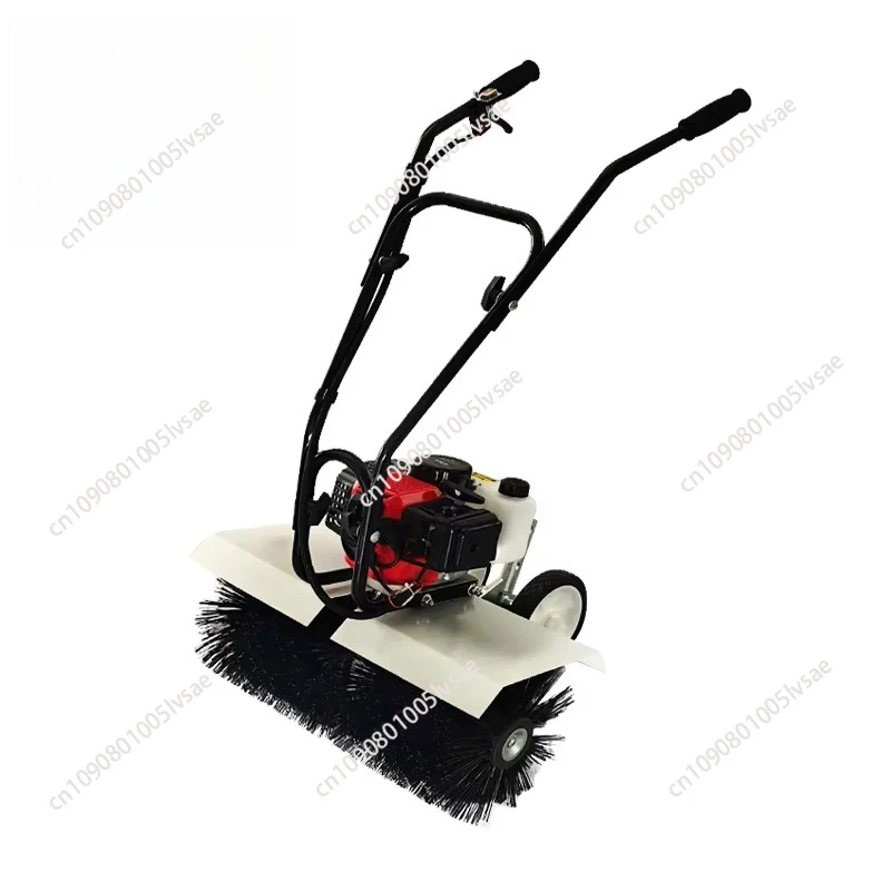 Artificial turf brush road e****my gas power snow power broom dust sweeper