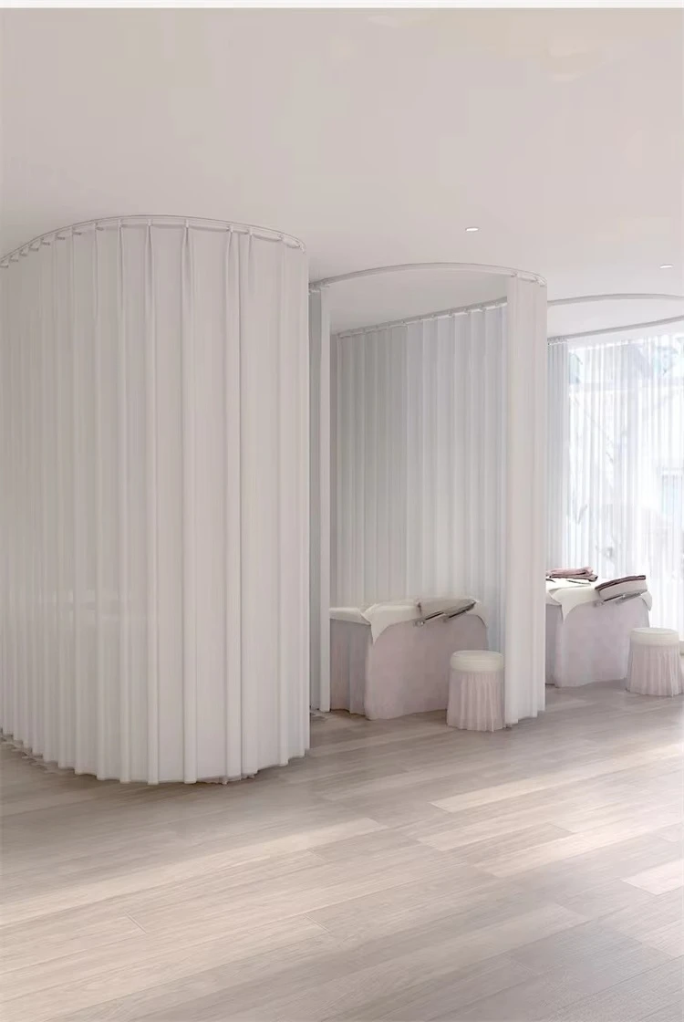 *  Modern Design U-Shaped Isolation Curtain Beauty Salons Curtain with Cheap Price