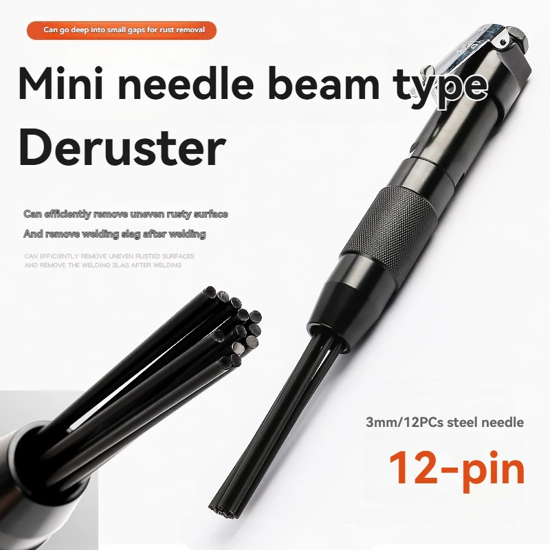12 Needle Pneumatic Rust Remover Air Rust Remover Impact Rust Remover Gun Deburring And Welding Slag Removal Tool