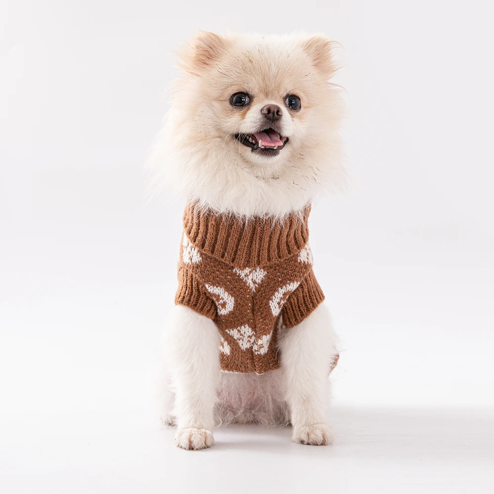 Tide Brand High Elastic Small and Medium Dog Sweater Corgi Schnauzer Winter Luxury Warm Dog Clothes Fashion Pet Supplies