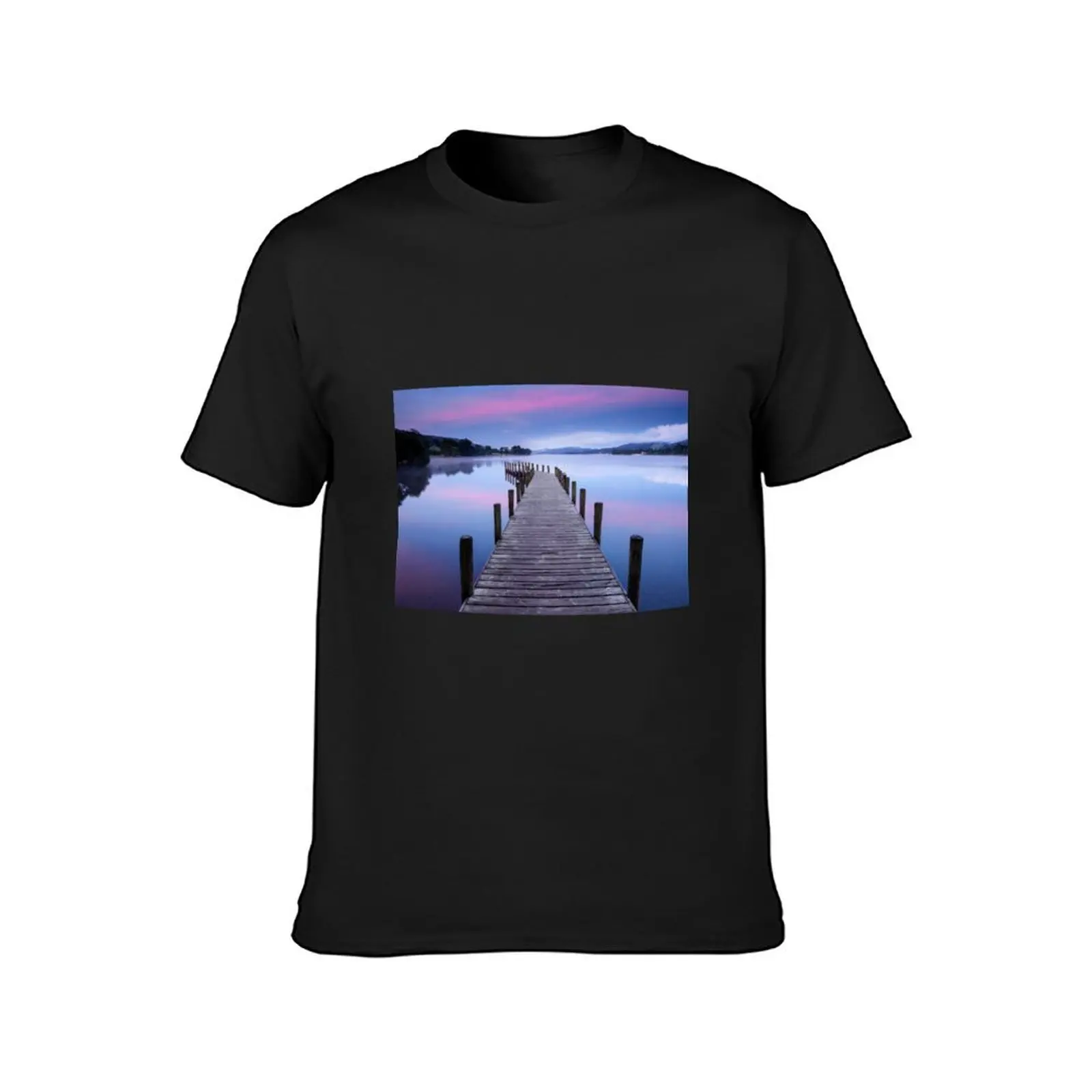 Summer sunrise over Coniston Water, Lake District, Cumbria T-Shirt oversized quick-drying t shirts for men pack