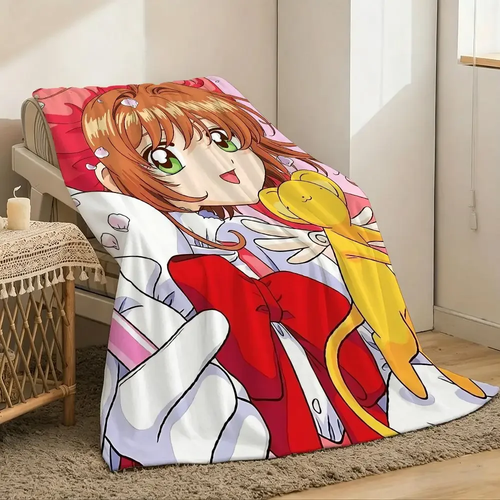 Cardcaptor Sakura Throw Lightweight 240g Flannel Blanket Soft Skin-friendly for Summer Cooling