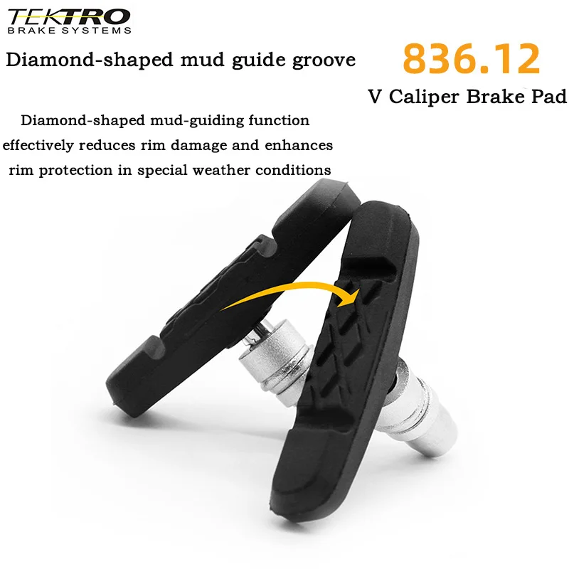 

TEKTRO 836.12 Mountain bike brake pads V brake pads water guide and anti-wear licensed V brake pads brake pads