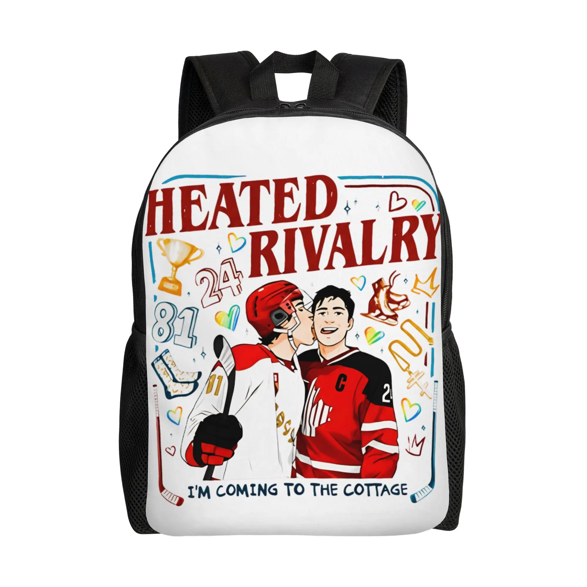 

Heated Rivalry I'm Coming to the Cottage Backpack Men Cool Student Hiking Travel Daypack Laptop Computer Shoulder Bag Outdoor