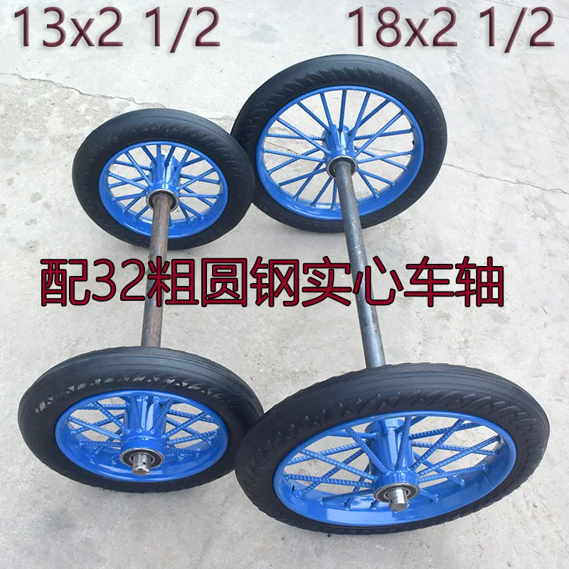 8X21/2 Roda Sólida 13 e 1/2 Carrinho de Roda Sólida Tiger 2 Roda Cinto Eixo Dump