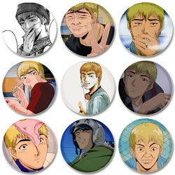 58mm Hot Anime Great Teacher Onizuka Pins GTO Tinplate Brooches Cartoon Character Badge for Backpack Accessories Fans Collection