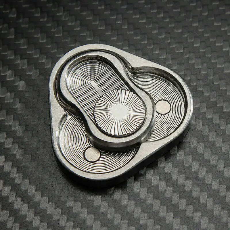 

New Stainless Steel Revolve Slider Push Card decompression Pocket EDC Toys Gift