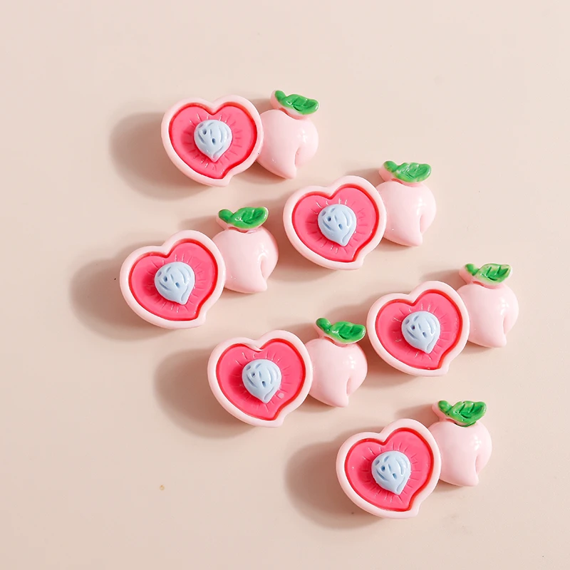10pcs Cute Fruit Flatback Resin Charms for DIY Jewelry