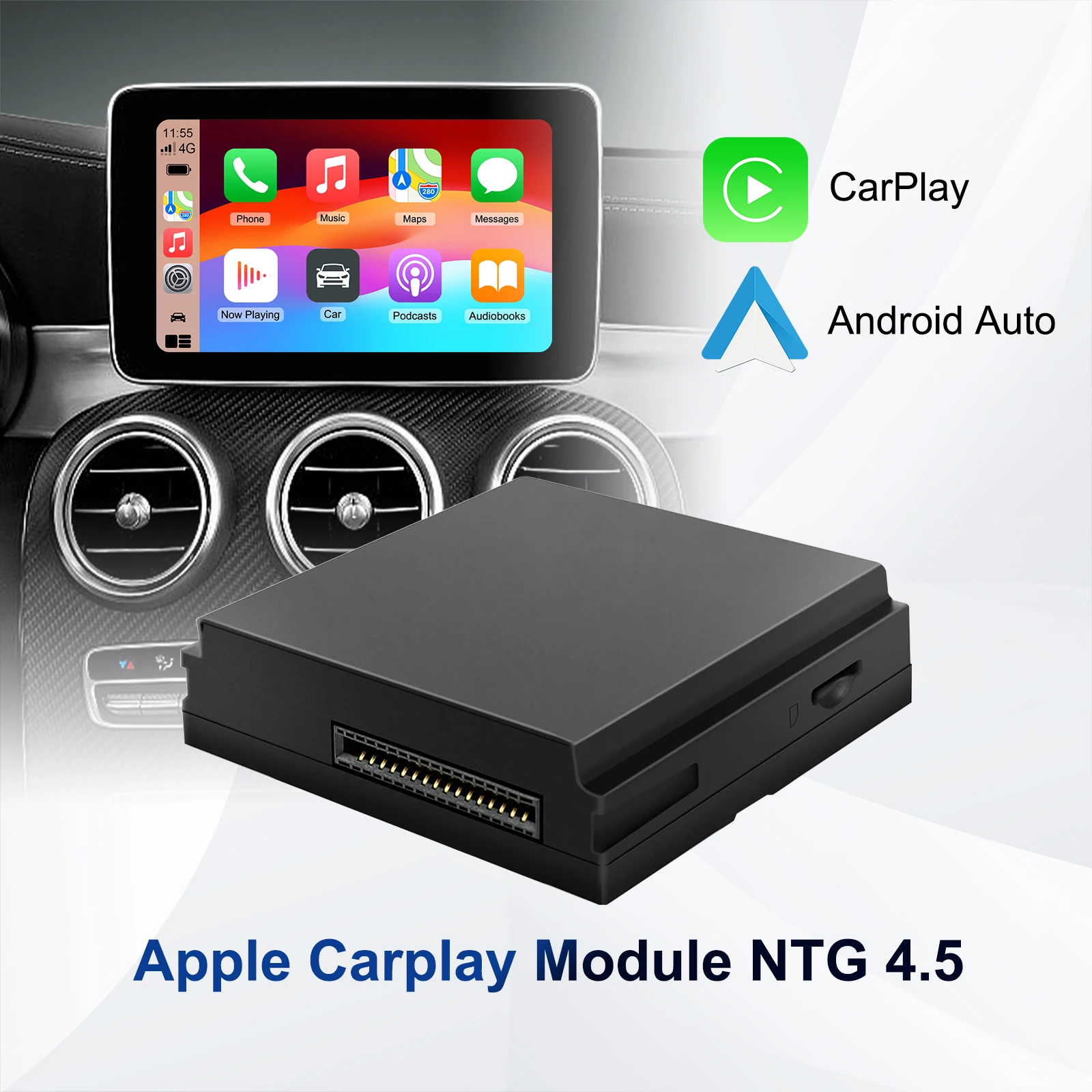 Wireless CarPlay Upgrade Module ONLY Compatible for Mercedes-Benz NTG 4.5 System with Harman BECKER Navi-dock Year 2011-2015