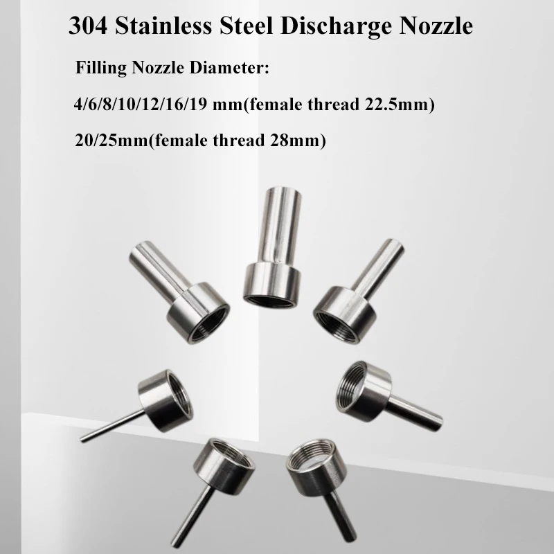 4/6/8/10/12/16/19/20/25mm Filling Nozzle for Pneumatic Liquid Paste Filling Machine - Outlet Spare Parts Accessories