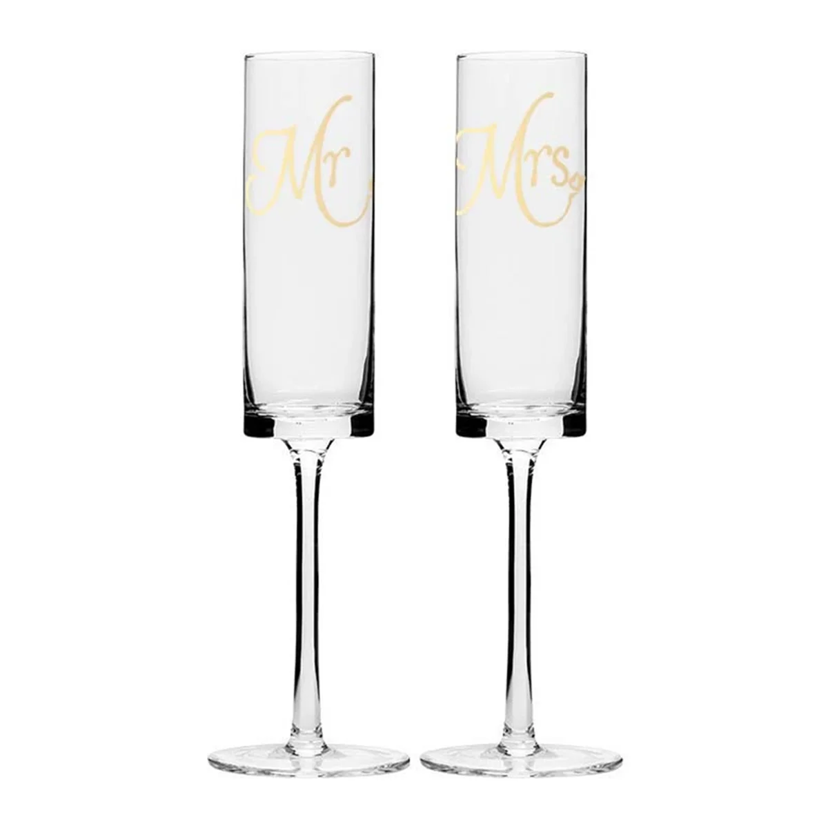 2025+ Mr&Mrs Crystal Champagne Flutes Set of 2,Bride & Groom Toasting Glass,Modern&Elegant, Gift for Wedding,Anniversary