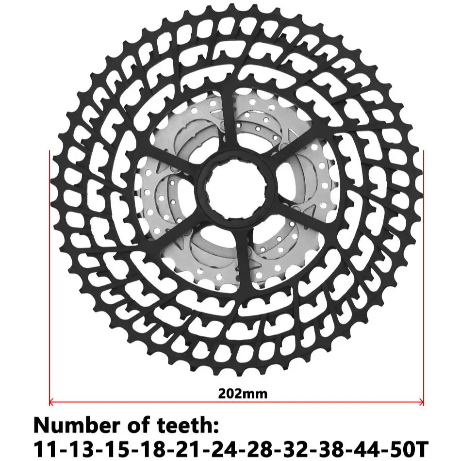 SUNSHINE Mountain Bike Cassette Ultralight 10/11/12 Speed MTB HG Freewheel 11-46/50/52T Sprocket Bicycle Flywheel Ultra-light