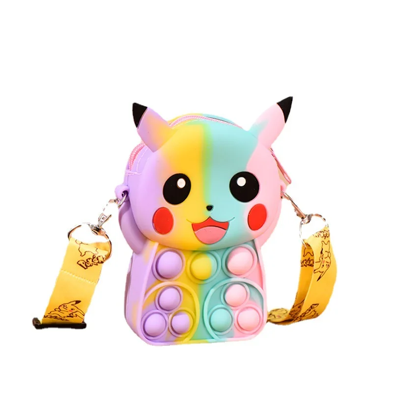 New Creative Popits Unicorn Spotify Premium Purse Girl Kawaii Silicone Messenger Bag Children Finger Push Bubble Toy Kids Gift