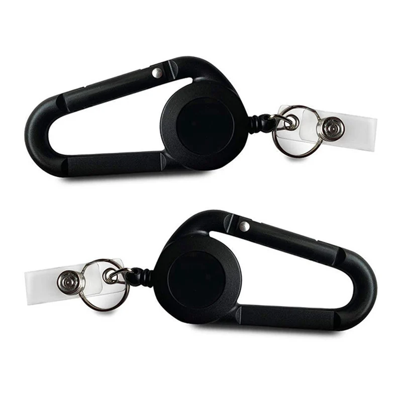 ID Card Key Chain Lanyard Clip Key Ring Retractable Pull Name Tag Recoil Badge Belt Rope Keychain Hooks key Storage Organizer