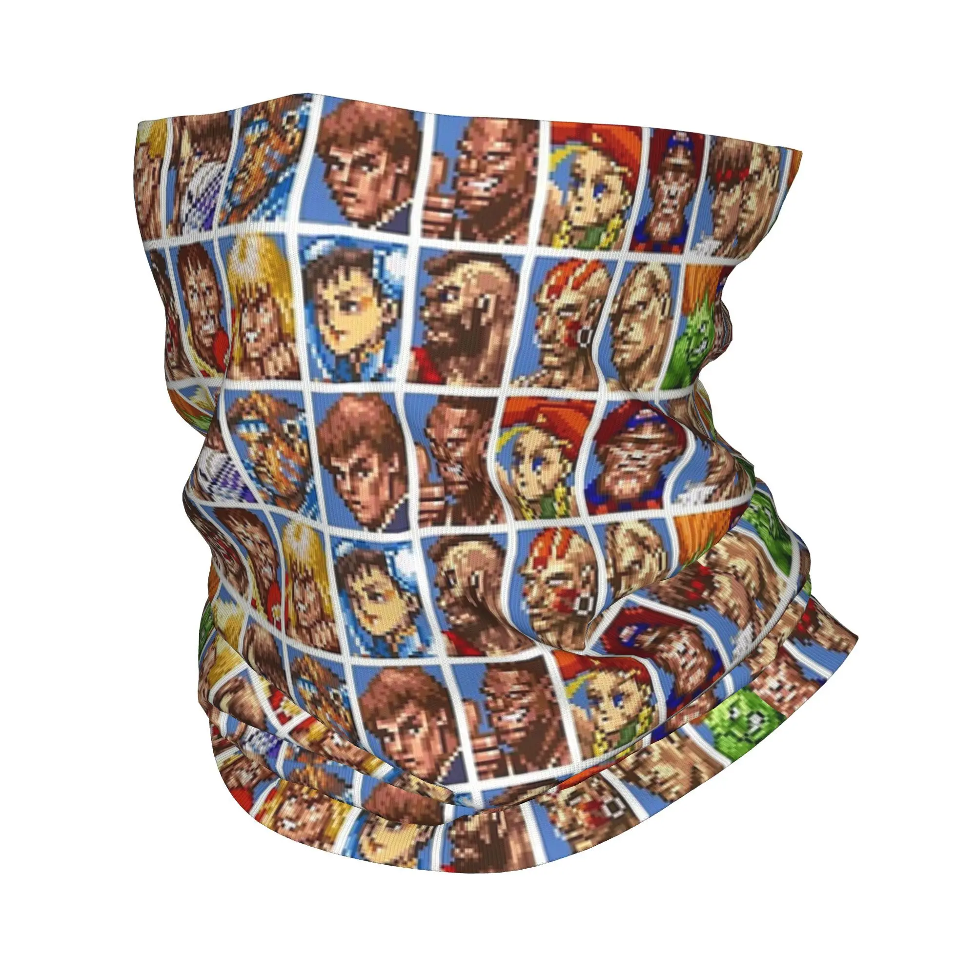 Retratos defectuosos Super Street Fighter Bandana Cuello Polaina Impreso Wrap Máscara Bufanda Diadema cálida Correr Unisex Toda la temporada