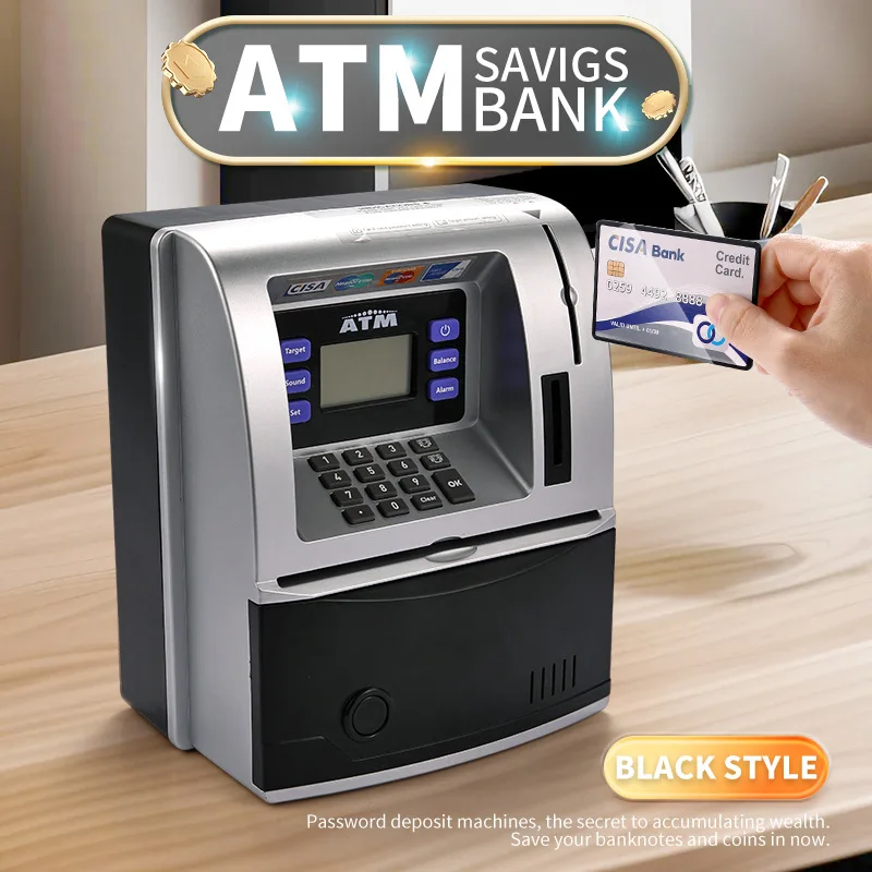 

Children Piggy Bank Simulation ATM Coin Storage Box Boys Girls Kid Creative Voice Password Lock Counting Password Box Toys Gifts
