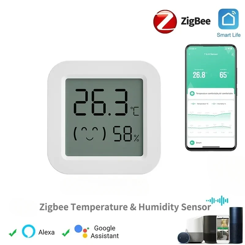 

NEW HOT Temperature Humidity Sensor Mini LCD Digital Display Compatible with Bluetooth APP Remote Control Thermometer Hygrometer