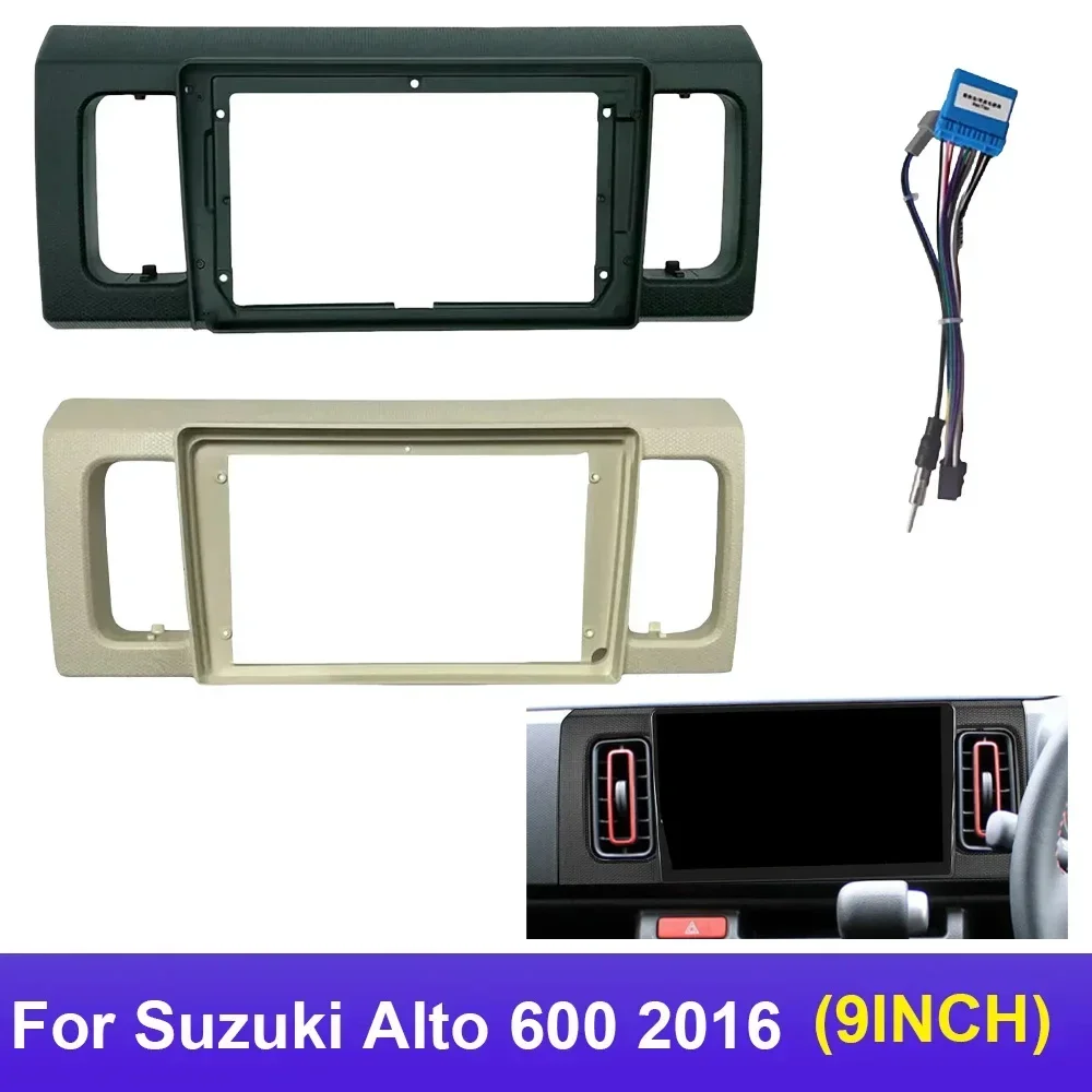 For 2016 SUZUKI ALTO 600 (9INCH) Car Radio Fascias Android GPS MP5 Stereo Player 2 Din Head Unit Panel Dash Frame Installation