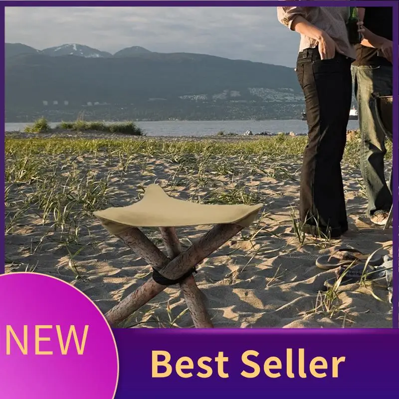 

ABLU-Portable Folding Tripod Camping Stool Waterproof Canvas Outdoor Fishing Slacker Chair Fabric Cover