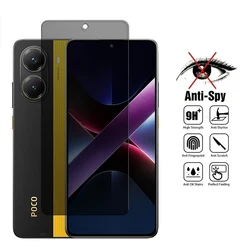 For Poco X7 Pro Glass For Poco X3 X4 X5 X6 X7 Pro 5G Tempered Glass Full Glue Anti-spy Privacy Screen Protector For Poco X7 Pro