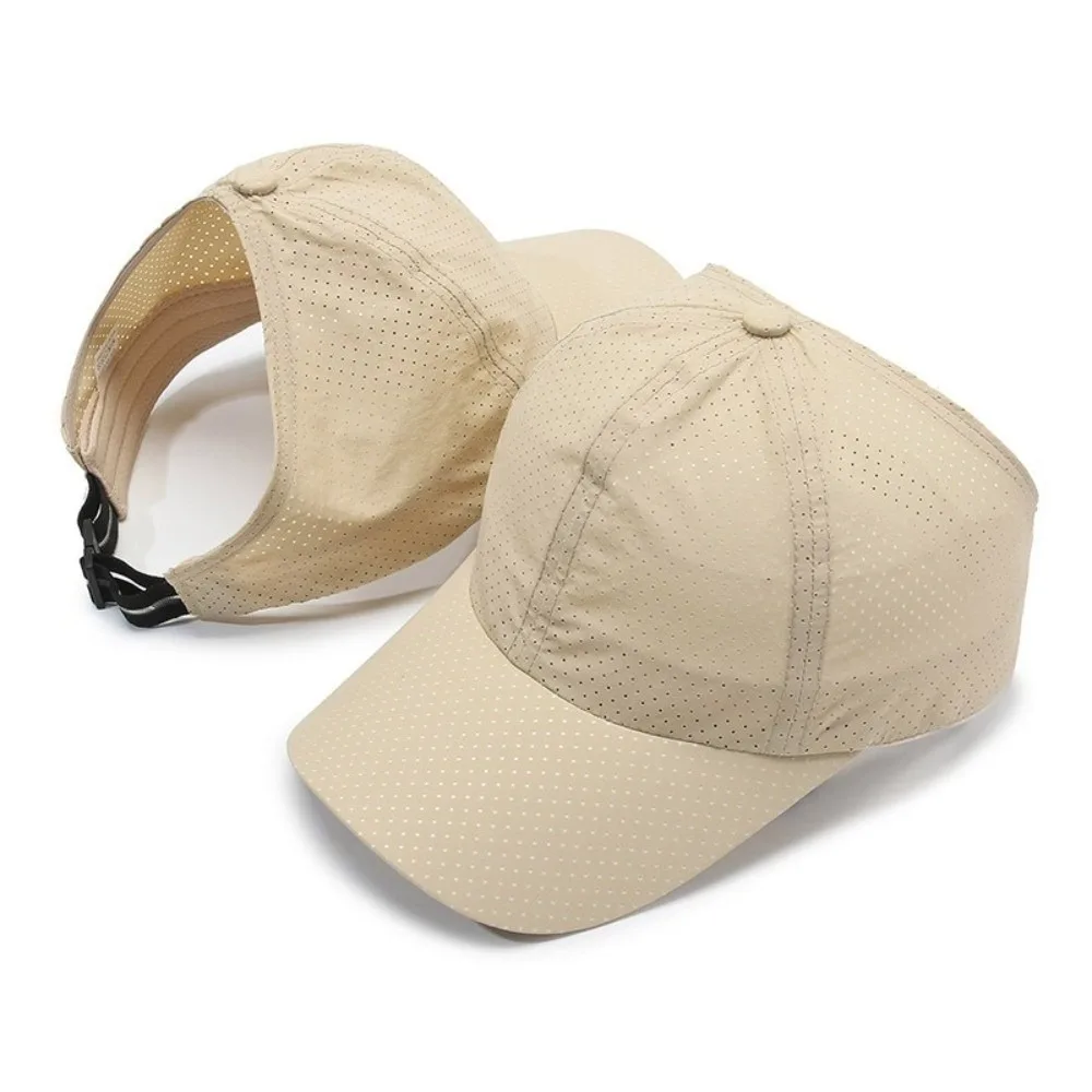 

New Solid Color Sun Cap Dry Quickly Casual Sport Hat Breathable Adjustable Peaked Cap Men