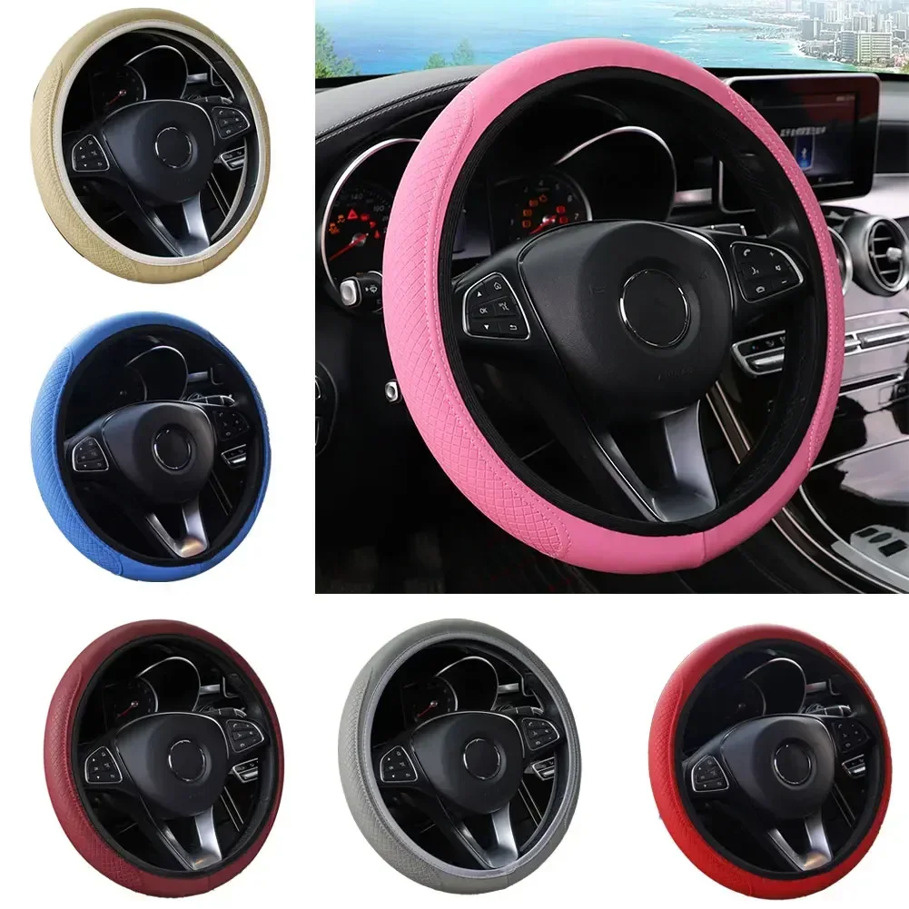 FINDME Car Steering Wheel Cover  For 37-38CM Diameter Steering Wheel Car Accessories Non-slip Wearproof NEW