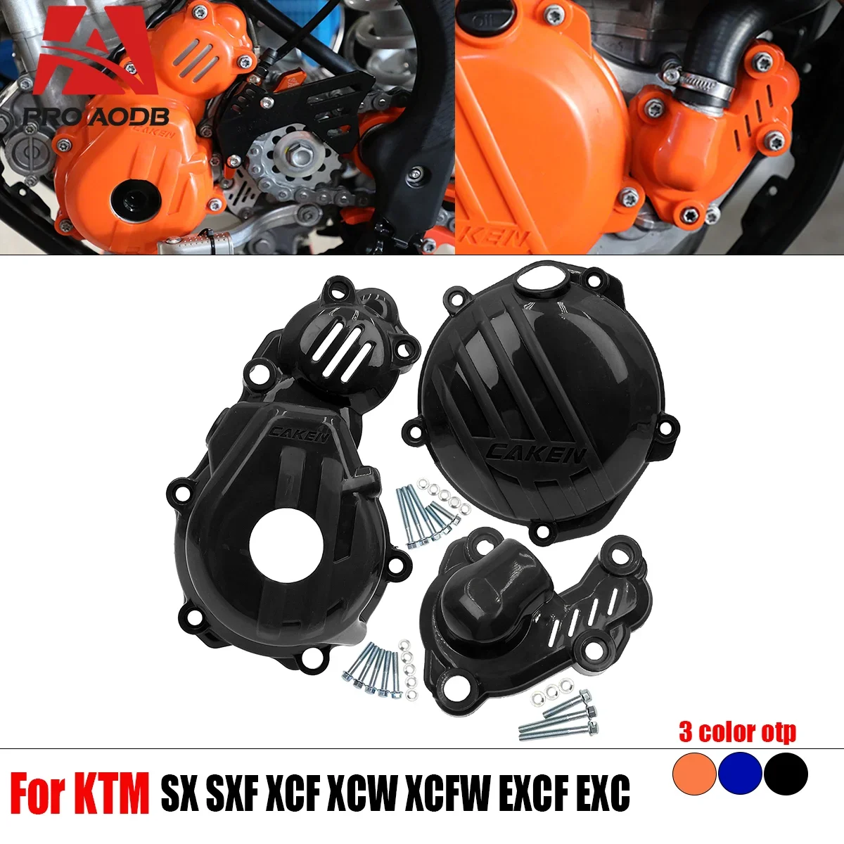 Motorcycle Clutch Guard Ignition Water Pump Cover Protector For KTM SXF250 SXF350 XCF250 XCF350 FC250 FC350 FE250 FE350 FX350