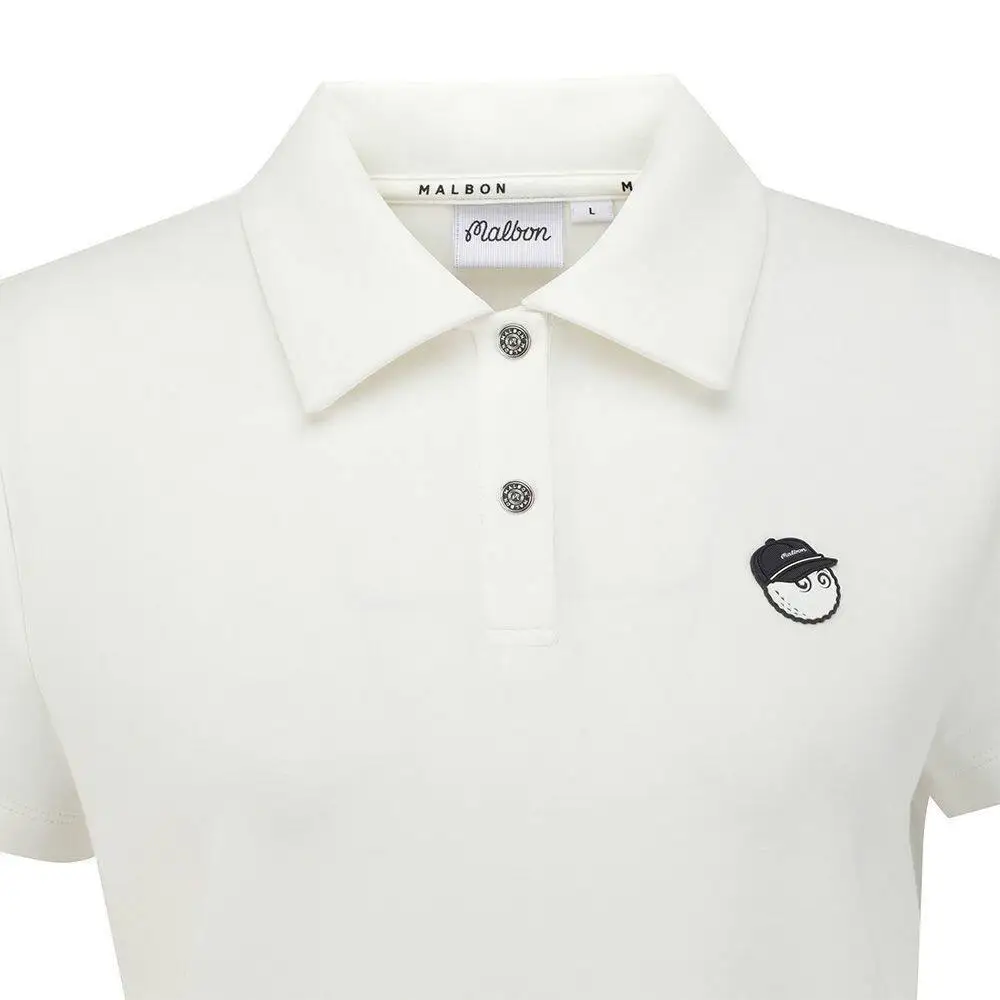 malbon Women's Korean Style Golf Polo Shirt Summer ShortSleeve Breathable Casual Sports T-Shirt Fashion Lapel Collar Outdoor Top