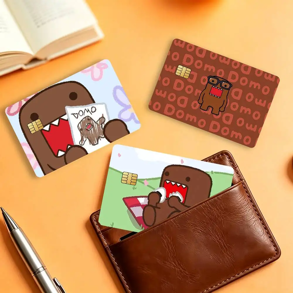 Cute D-domo-kun Waterproof Card Stickers For Credit Cards Debit Cards And Transit Cards 4pcs