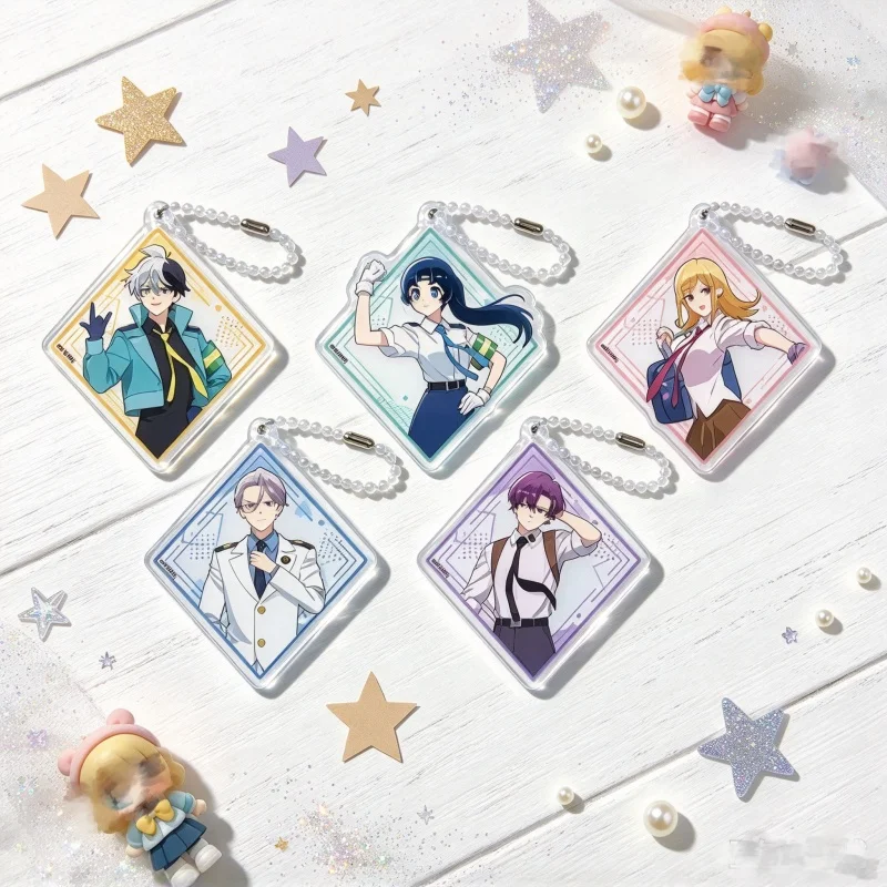 Anime Super Psychic Policeman Chojo 6CM Acrylic Keychain Bag Pendant Meguru Chojo/Hajime Keinain/Nao Ippongi Q Cute And Sweet