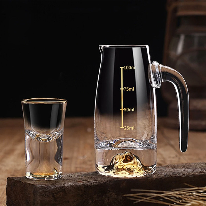 

100ml Wine Dispenser and 10ml Shot Glass Luxury Wine Decanter Creative Small Wine Glass Whiskey Decanter Party Bar Accessories