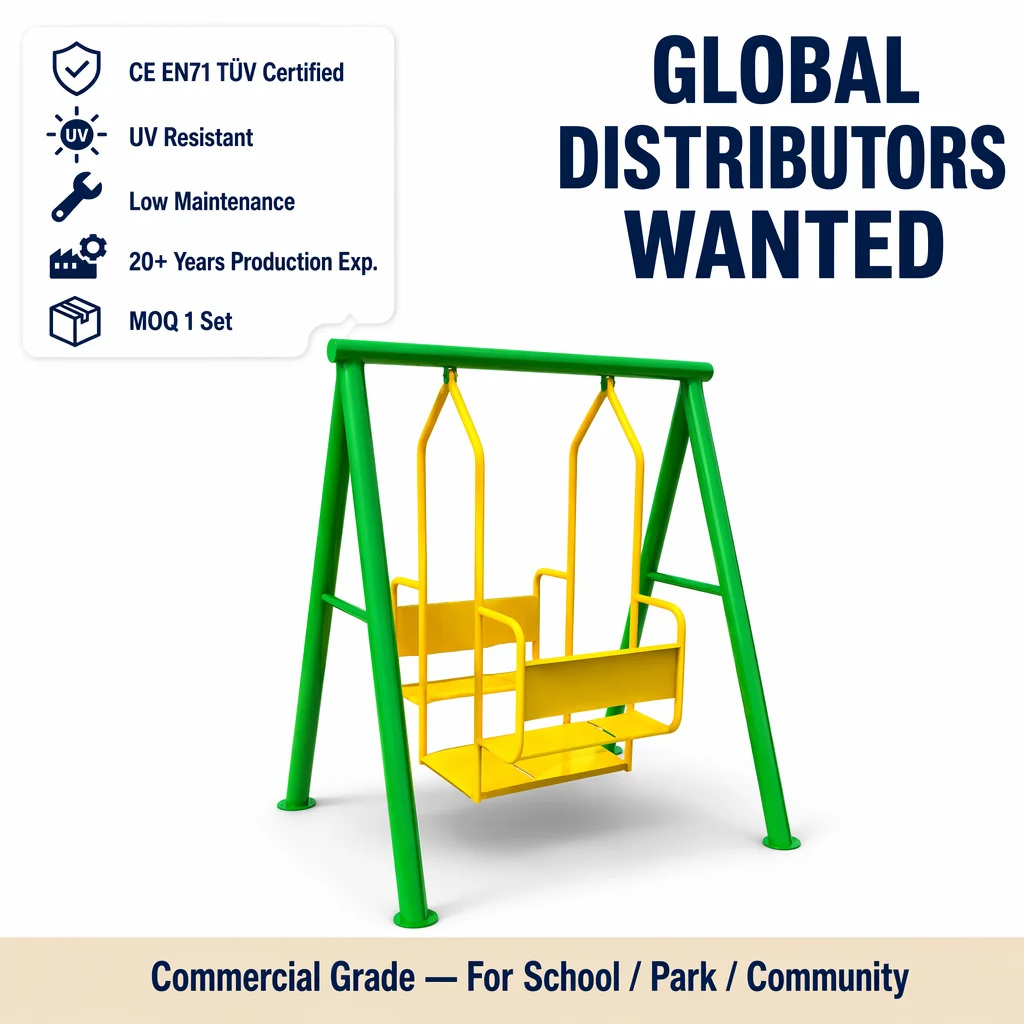 SageDelight Rides OEM Outdoor Playground Equipment Swing Set Kids LLDPE Plastic Steel School Preschool Daycare Manufacturer