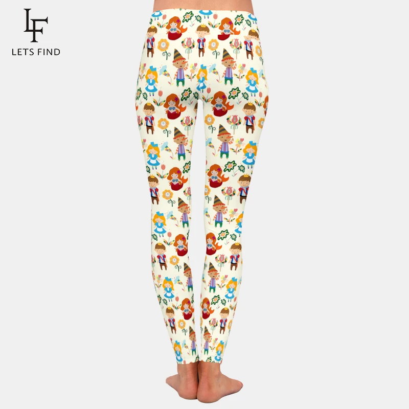 LETSFIND-pantalones de Fitness con estampado 3D de dibujos animados para mujer, Leggings completos, alta cintura, nuevo, Invierno