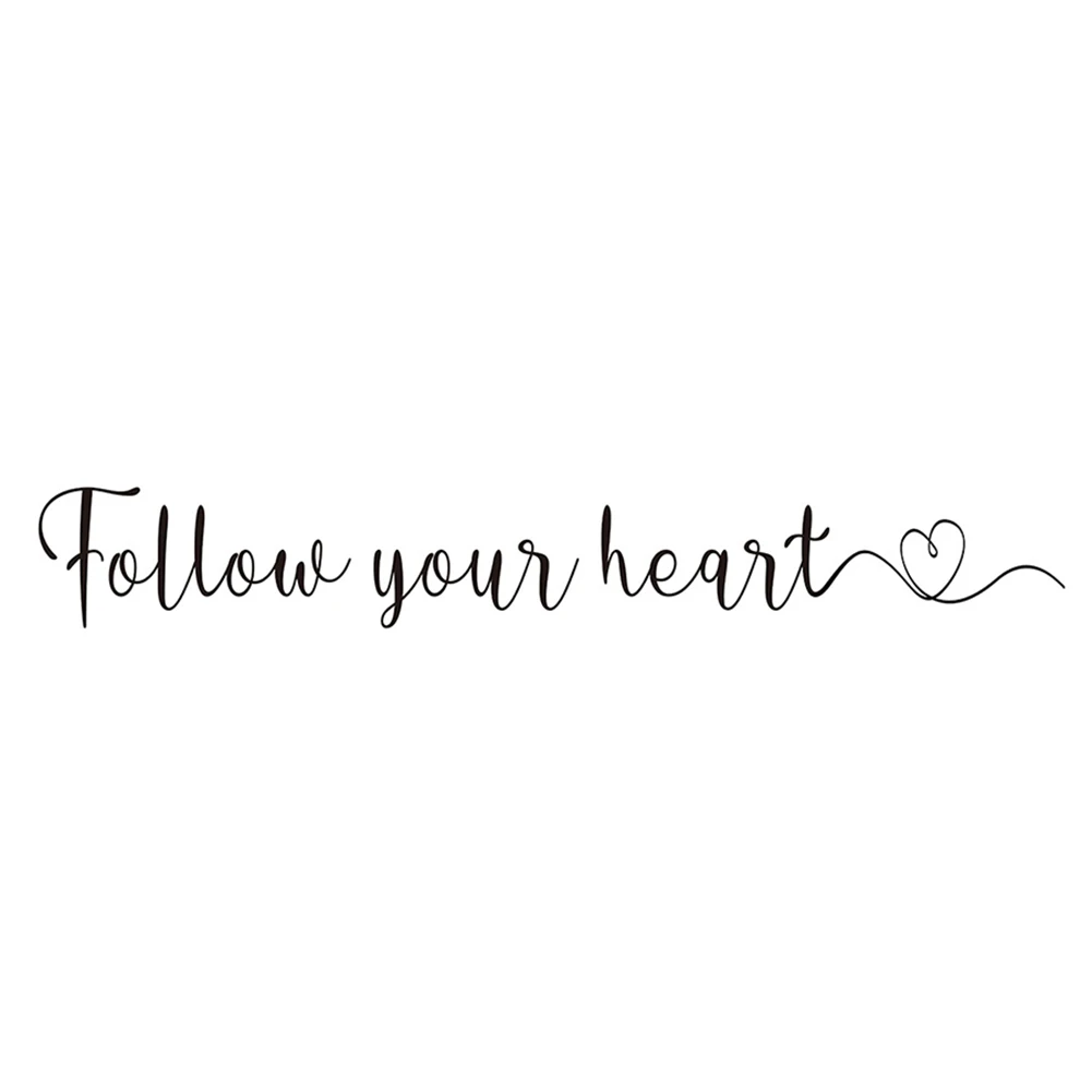 Wall Sticker Sticker PVC Text Follow 60cm*10cm Background Sticker Decorative For Clean Smooth Walls High Quality