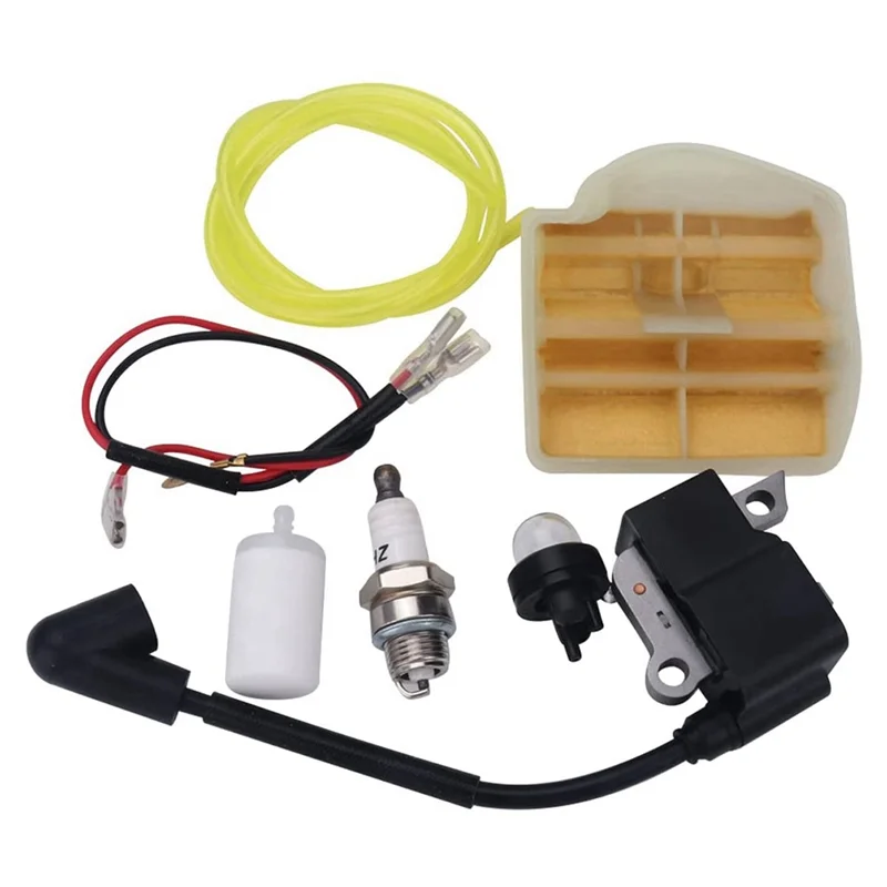 Ignition Coil Air Filter Kit for Husqvarna 445 450 Jonsered 2245 2250 Chainsaw