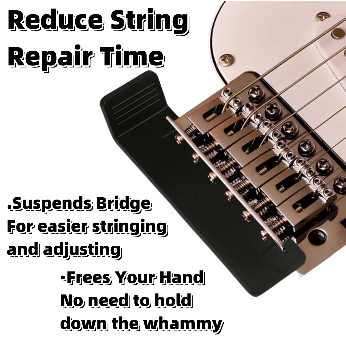 جيتار كهربائي جسر اهتزاز شيم-رايز جسر الجيتار/ضبط سهل التعديل/لملحقات استبدال جسر الجيتار #4
