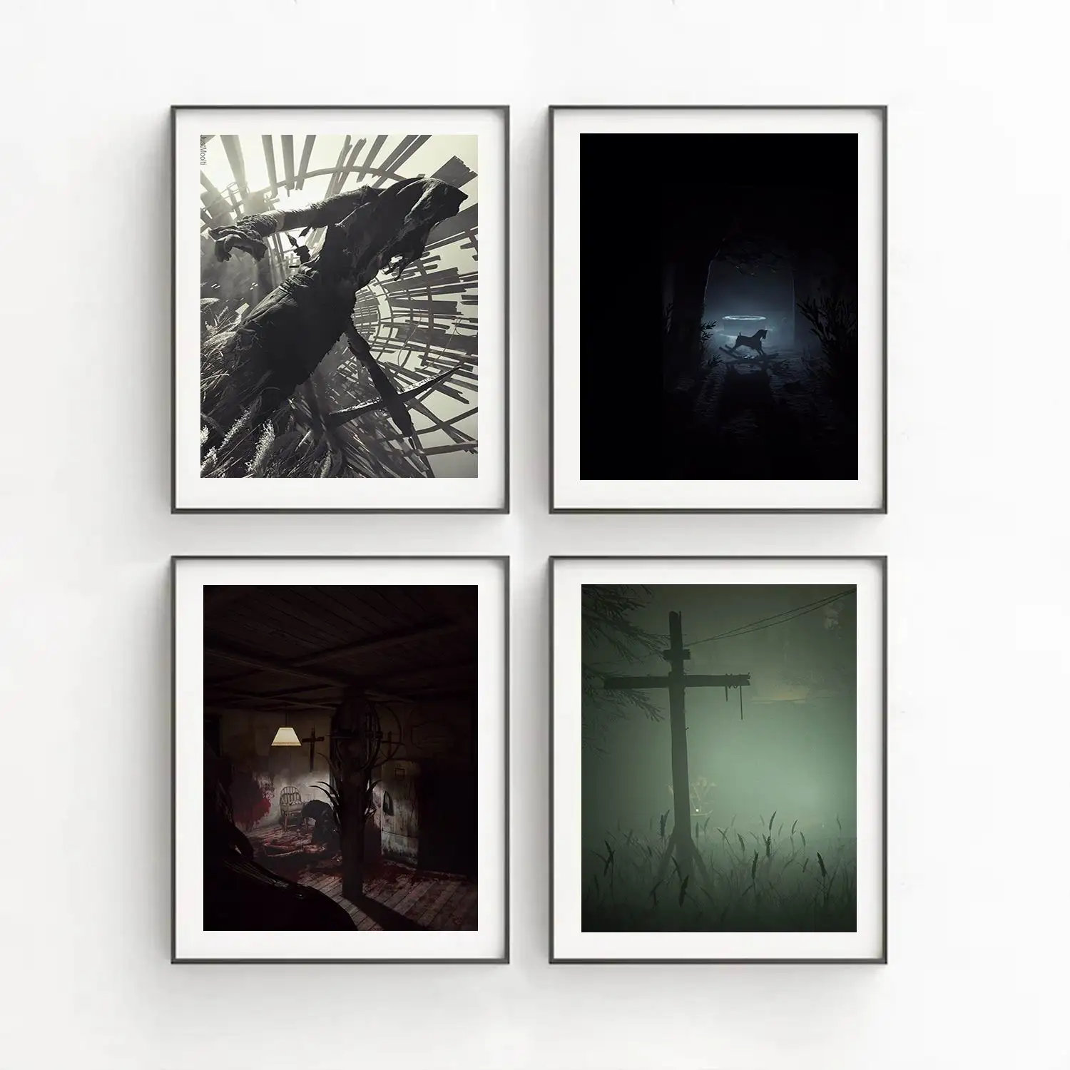 Outlast 2 قماش ملصق ديكور الغرفة ملصق جدار الفن جدار ديكور اللوحة لا الإطار