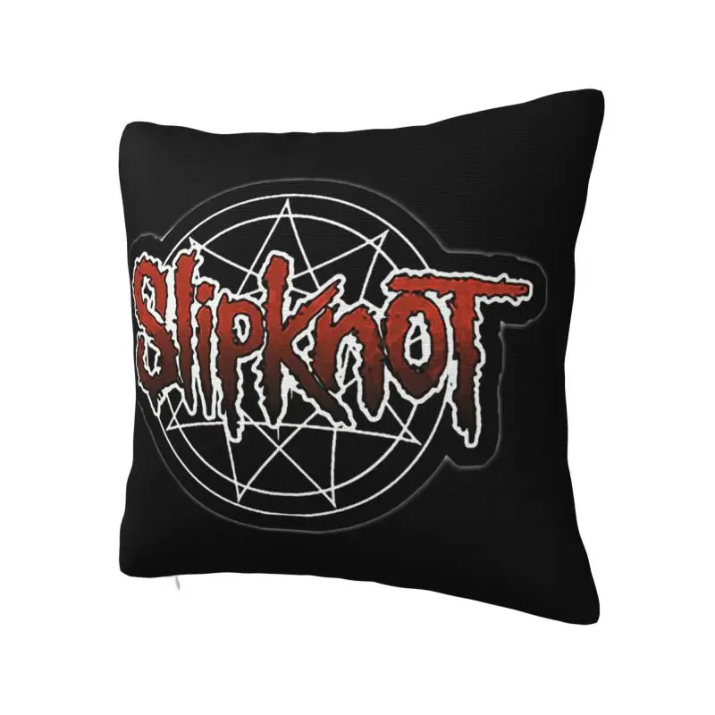 Slipknots Logo Rock Music Throw Pillow Case Decoration Custom Heavy Metal Rock Roll Cushion Cover Pillowcover for Living Room