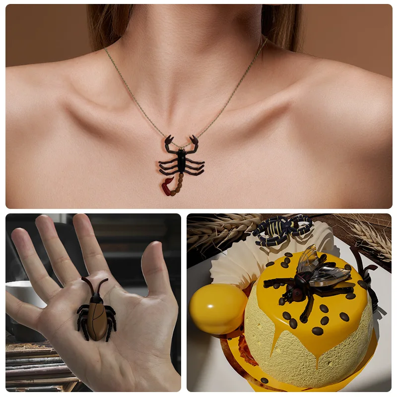 

3D Lizard & Insect Silicone Molds Set DIY Epoxy Resin Pendant Making Handmade Kitchen Baking Accessories Spider Centipede Mold