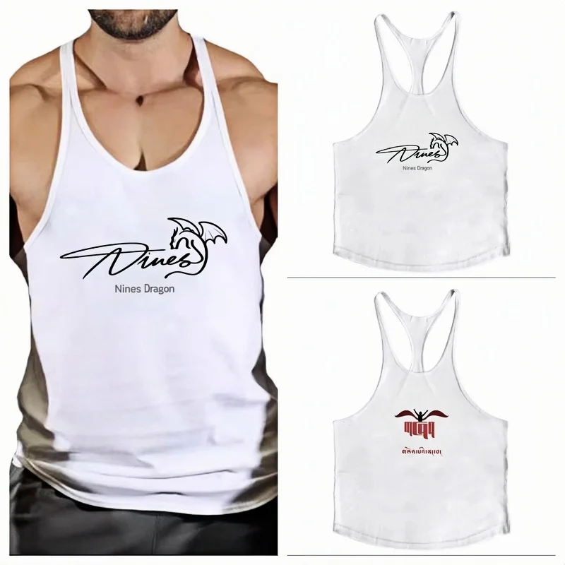 

Fitness Vest Bodybuilding Sports Loose Casual Hurdles I-shaped Muscle Training Sleeveless Vest Training Fitness Exterior Sling