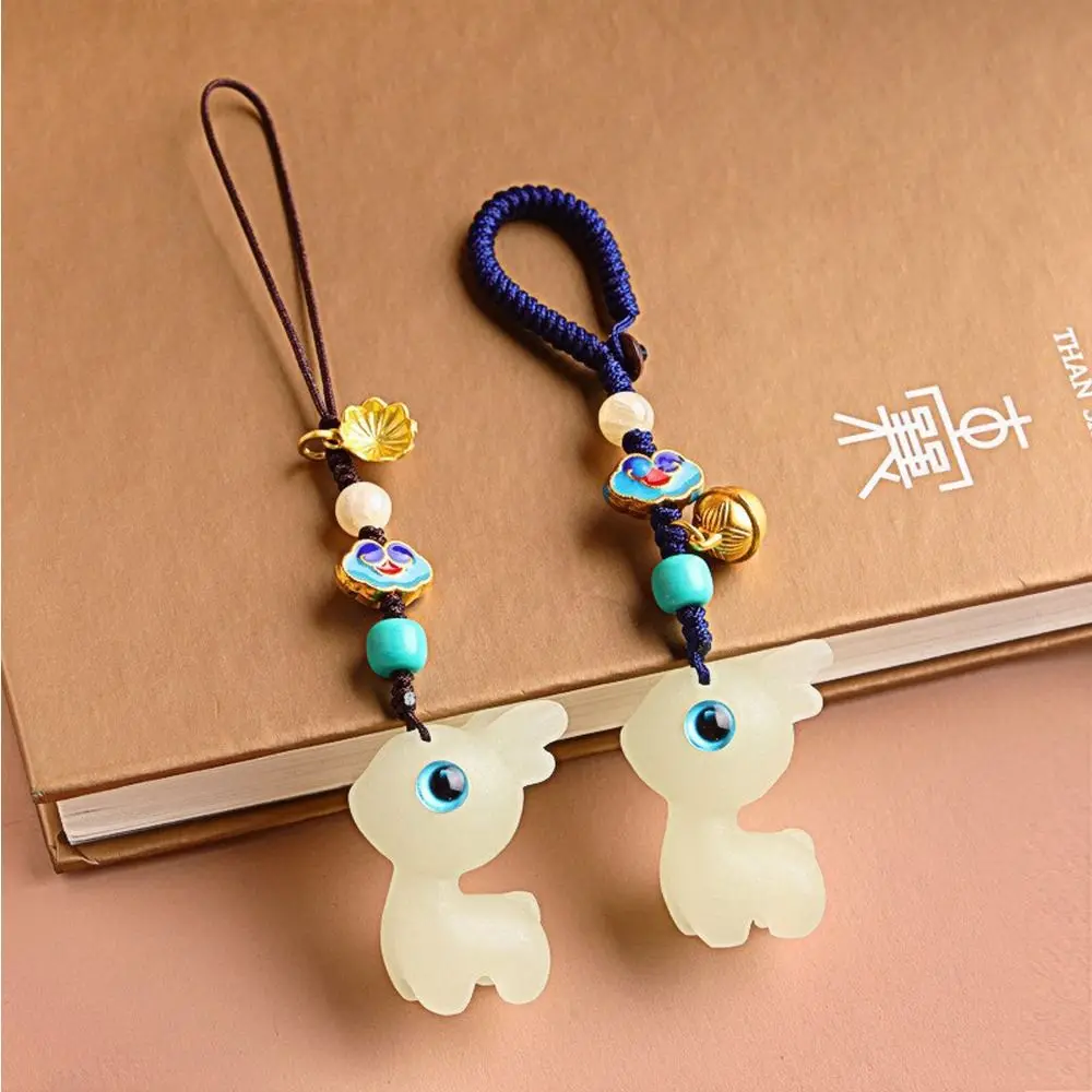 Deer Girl Gift Handmade Rope Mobile Phone Key Ring Hanging Ornament Key Ring Chinese Style Key Chain Bag Pendant Car Key Chain