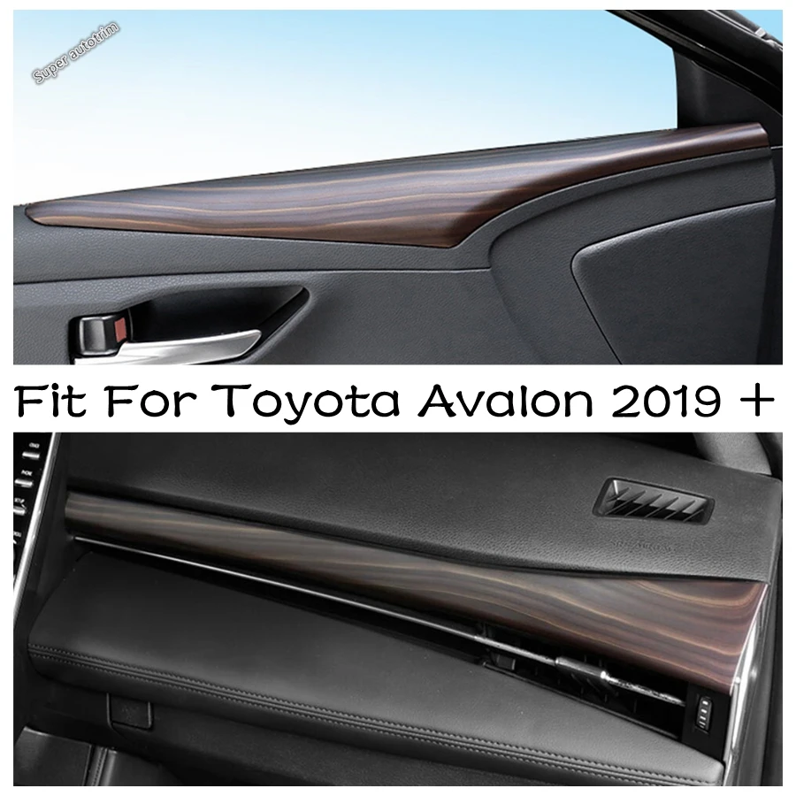 

Wood Grain Front Door Armrest Handle Cover Trim Central Control Instrument Decoration Strip Fit For Toyota Avalon 2019 - 2023