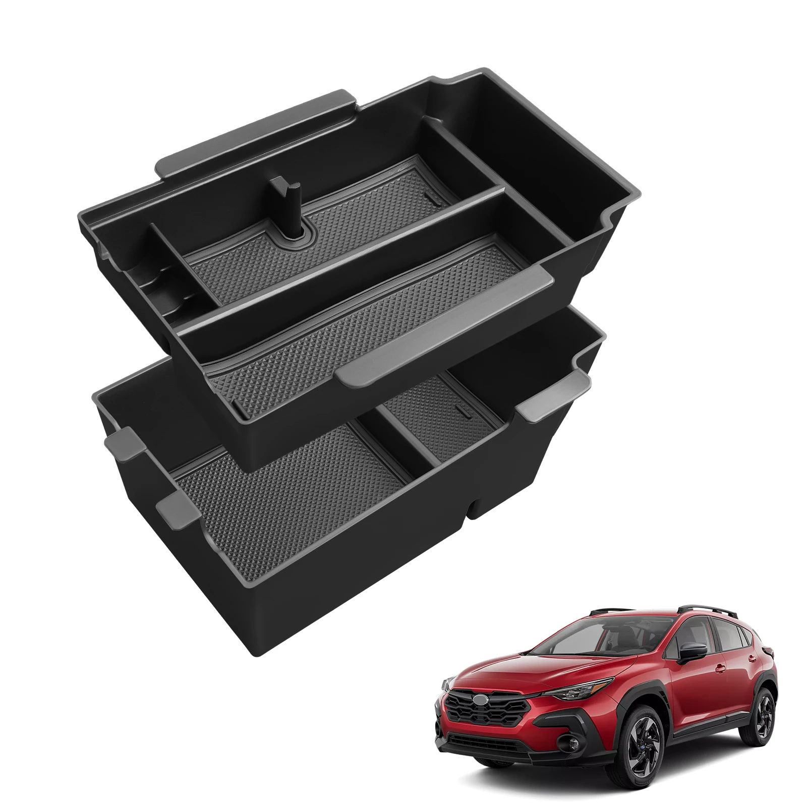 RUIYA Auto-Armlehnenbox-Aufbewahrung für Subaru Crosstrek GUD/GUE 2023-2026 Mittelkonsole-Aufbewahrungsbox Auto Crosstrek 2025 Zubehör