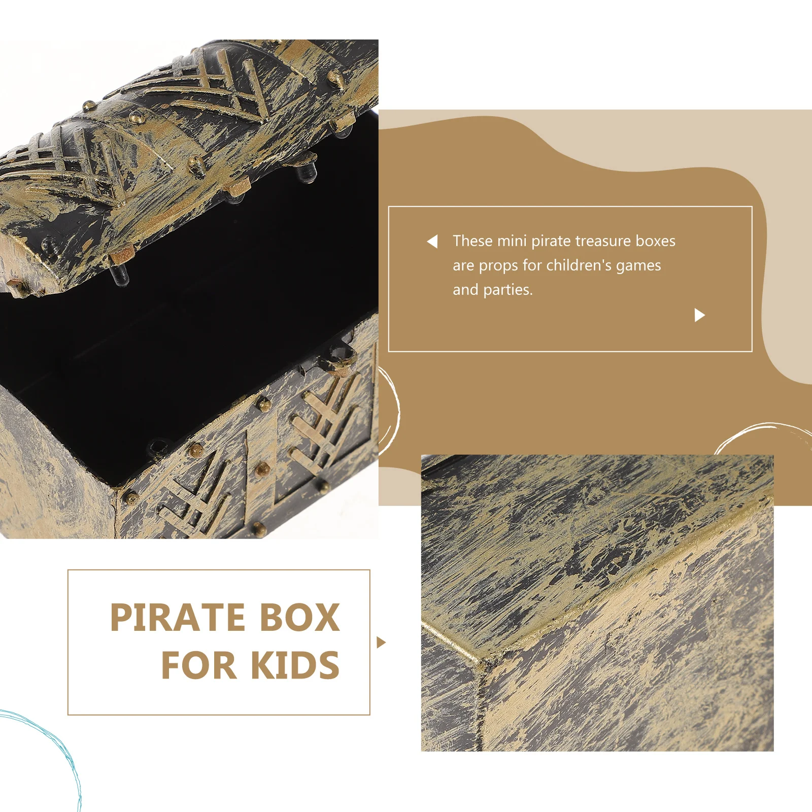 10 Pcs Treasure Boxes Kids Chest Plastic Girls Toys Pirate Accessories Toddler Mini Children for