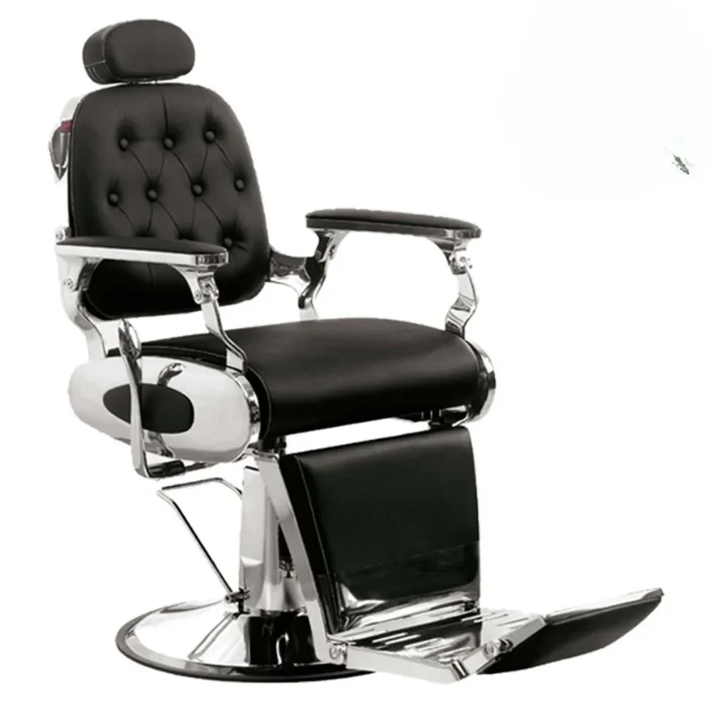 retro men\'s hairdressing chair reclining oil head  hair salon hair cutting  high-end barber shop