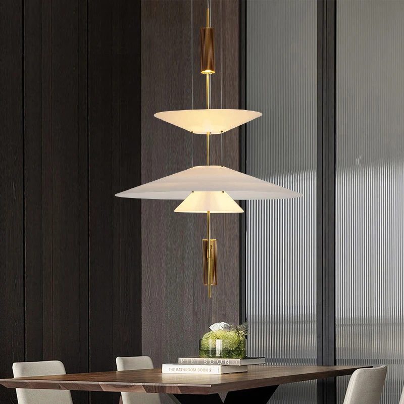 Imagem -05 - Modern Led Saucer Flying Chandelier Home Decor Dinamarca Designer Ufo Pingente Luzes Sala de Jantar Mesa Bar Pendurado Lâmpada